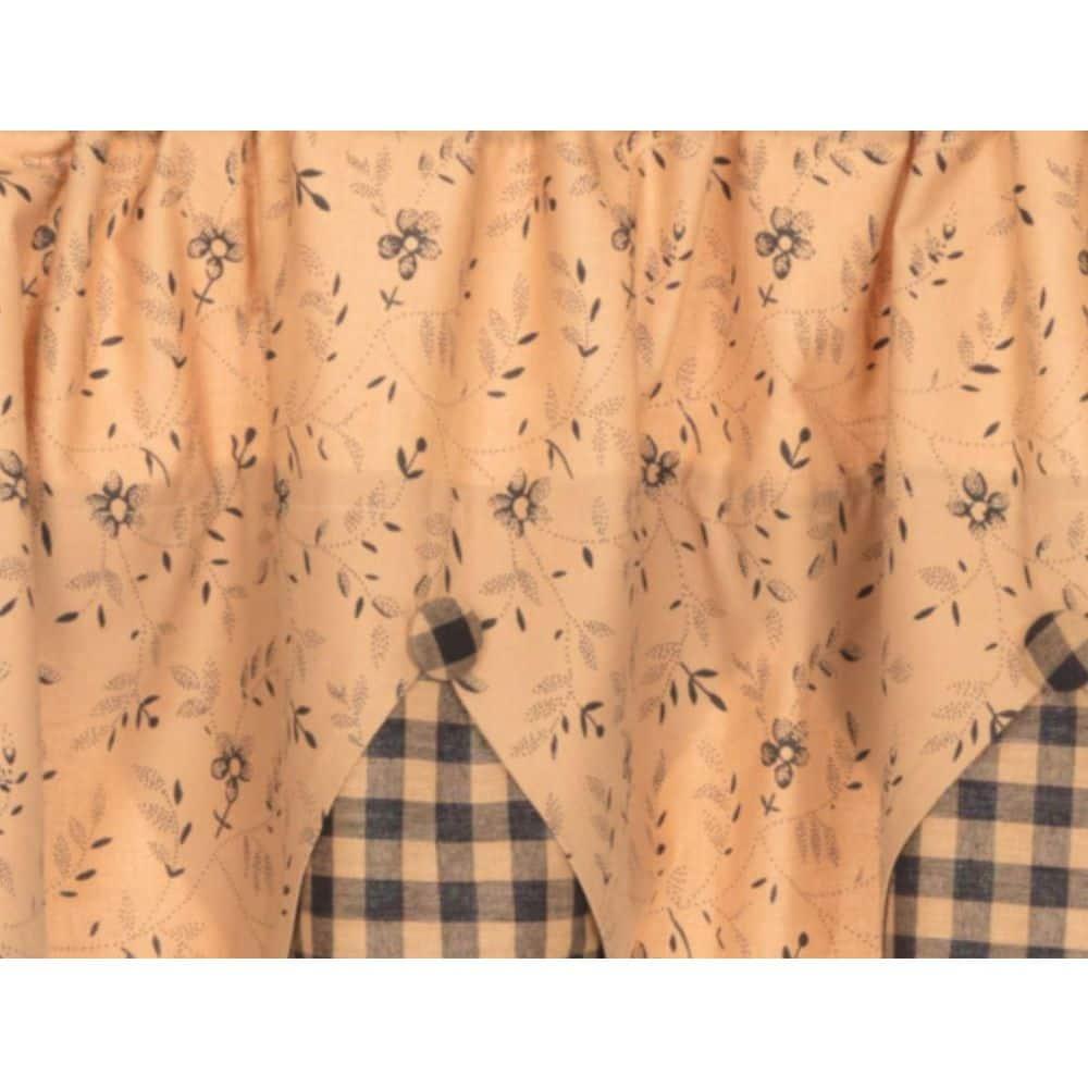 VHC Brands Maisie Valance 18x72 Country Curtain, Tan