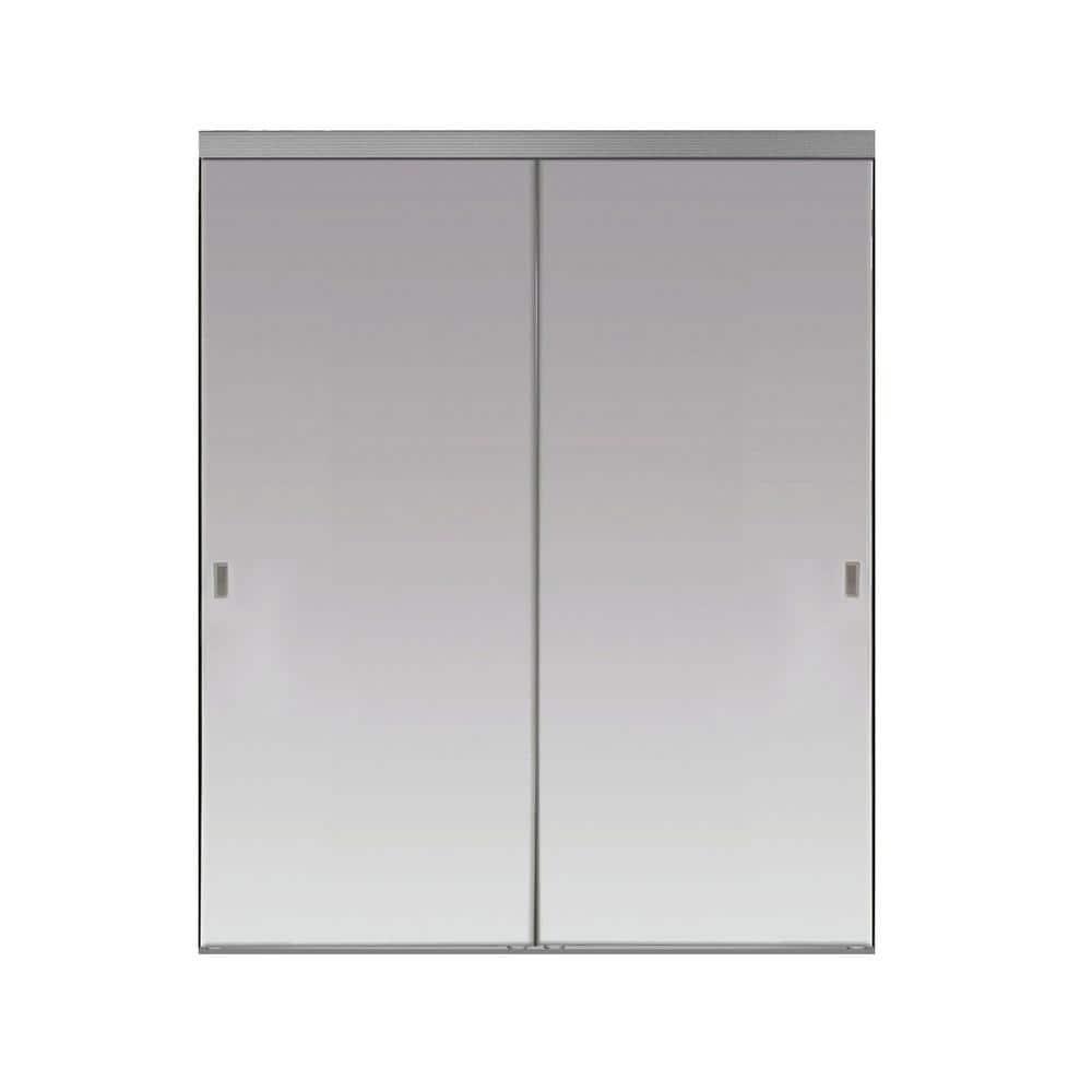 Custom Door and Mirror Solid + Manufactured Wood Mirrored Sliding Closet Doors