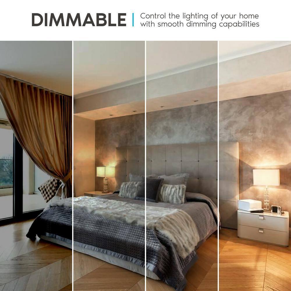 LUXRITE A19 LED Light Bulb 60W Equivalent, 3000K Soft White Dimmable, 800 Lumens, Standard LED Bulb 9W, E26 Base, Energy Star, Enclosed Fixture Rated, Perfect for Lamps and Home Lighting (4 Pack)
