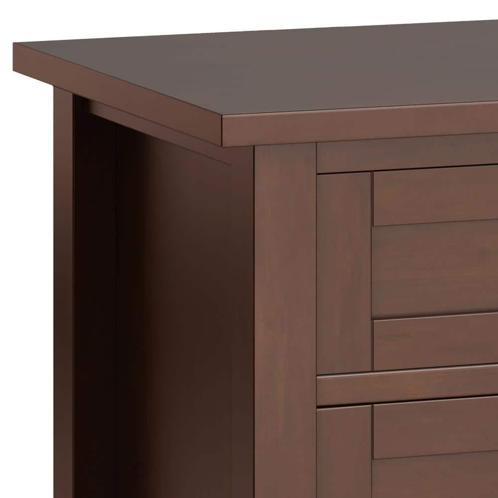 Simpli Home Warm Shaker 24"W Solid Wood Bedside Table with Two Drawers