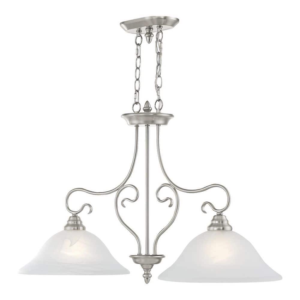 Livex Lighting Coronado 2 - Light Island Pendant Light in  Brushed Nickel