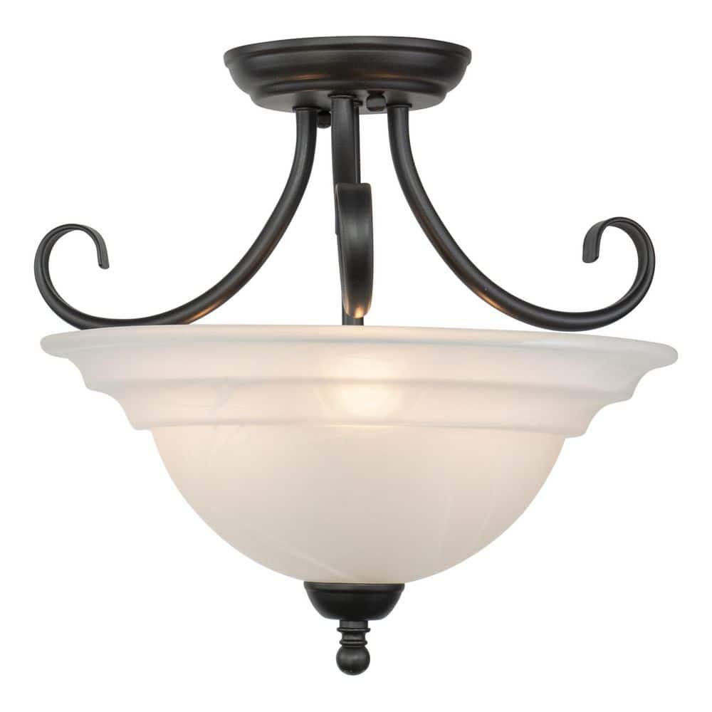 Vaxcel Babylon 3 - Light Flush Mount in  Oil Burnished Bronze