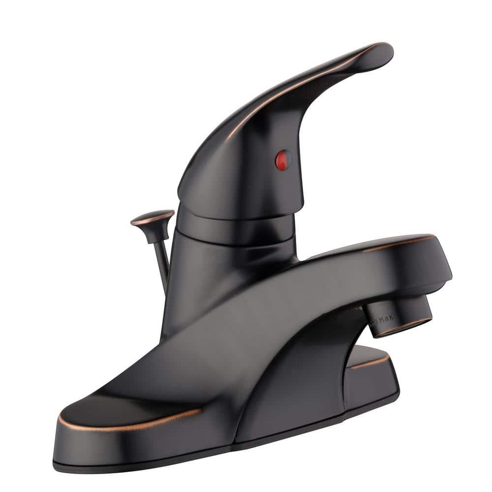 Middleton 4 in. Centerset 1-Handle Bathroom Faucet in Satin Nickel