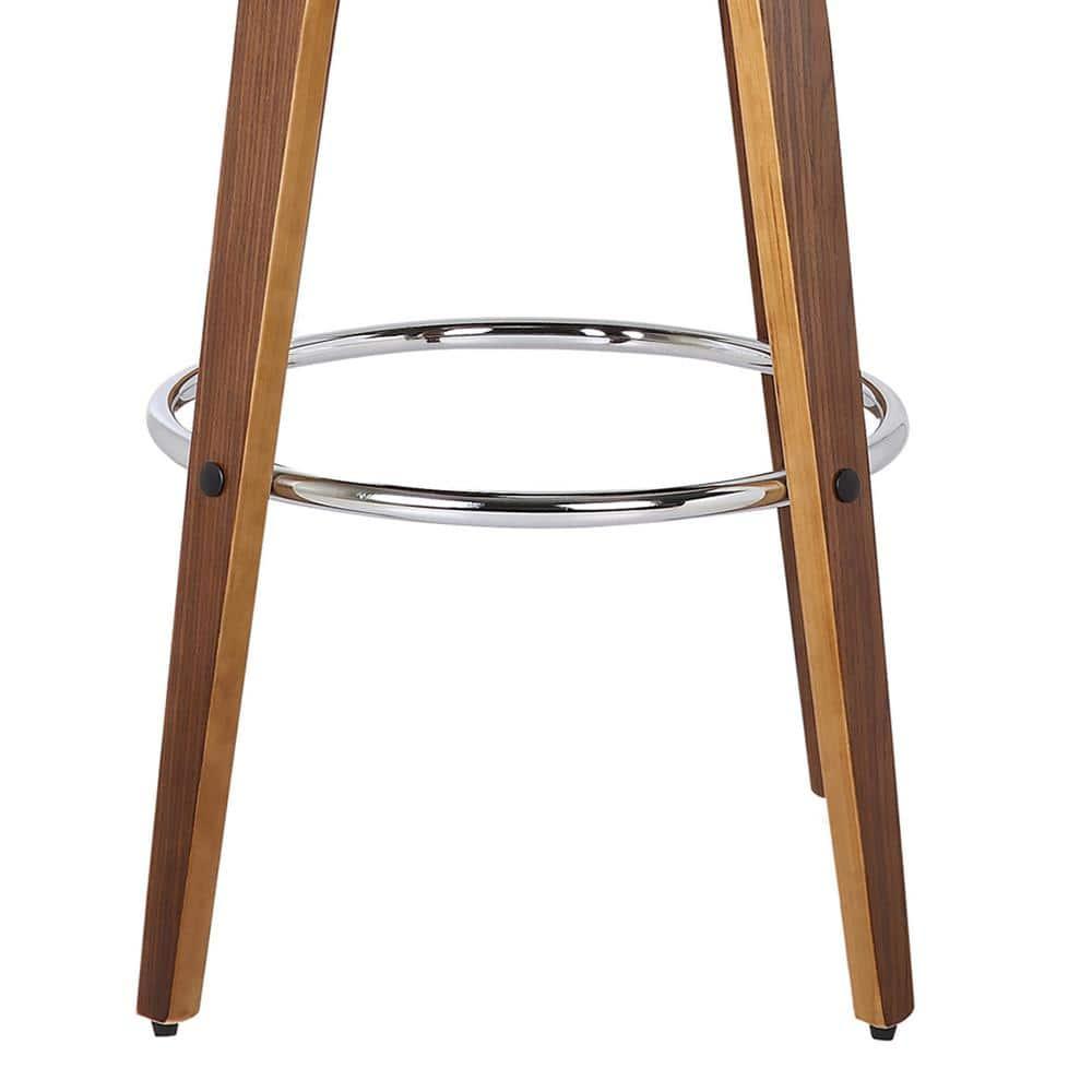 Armen Living Shelly Contemporary Faux Leather Bar Stool in Brown
