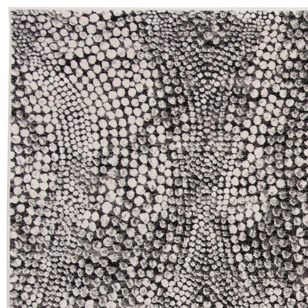 Lurex LUR185 Power Loomed Area Rug - Black/Light Grey - 6'7"x6'7" - Safavieh.