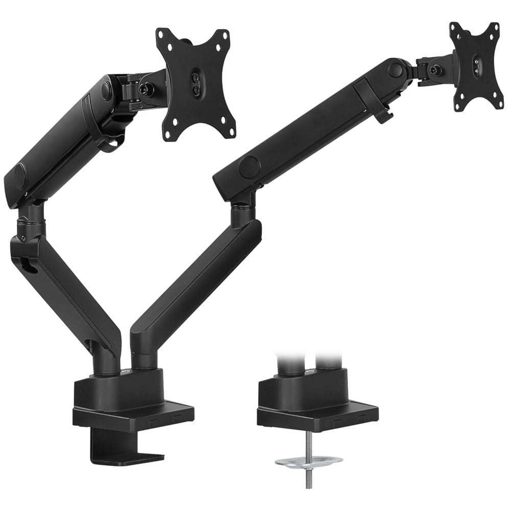 Mount-It Height Adjustable Articulating Dual Monitor Arm Mount Desk Stand | For 17 - 32 in. Screens