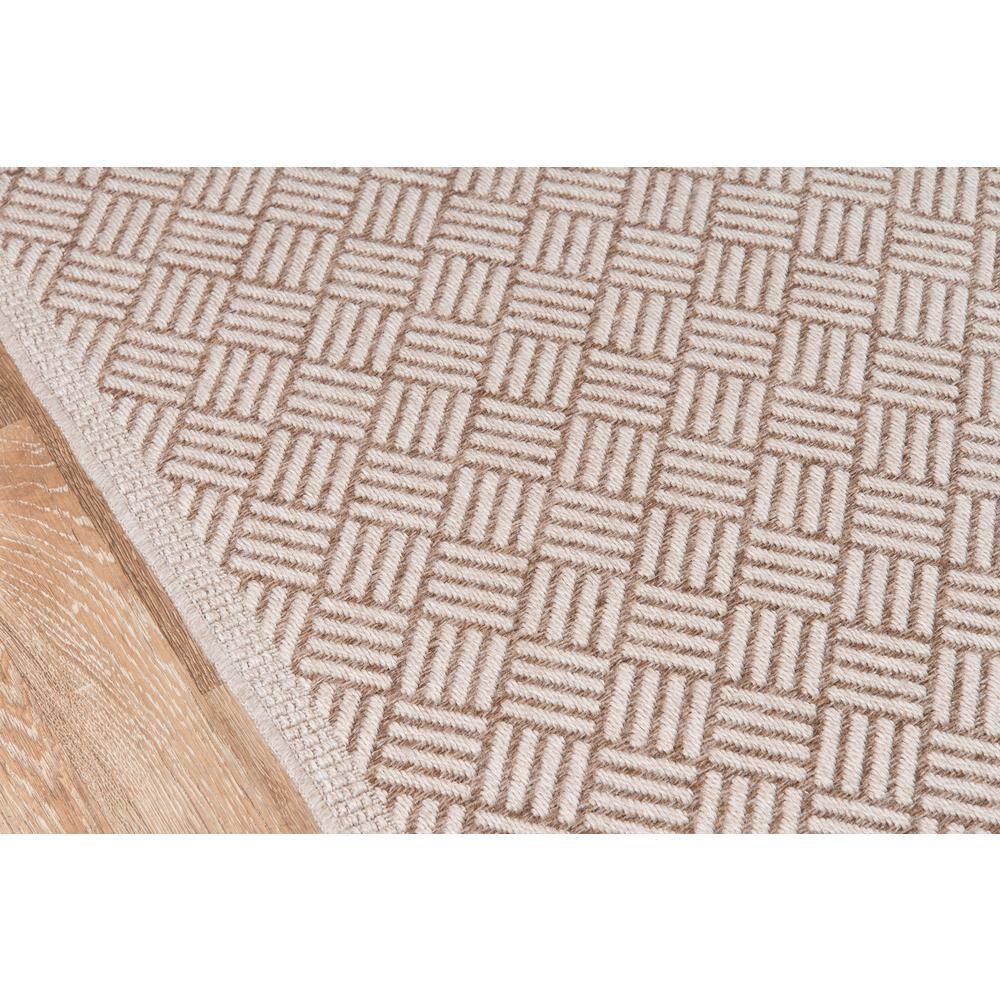 5'x7'6" Geometric Loomed Area Rug Tan - Momeni: Contemporary Indoor/Outdoor Low Pile, Machine Made, Polypropylene