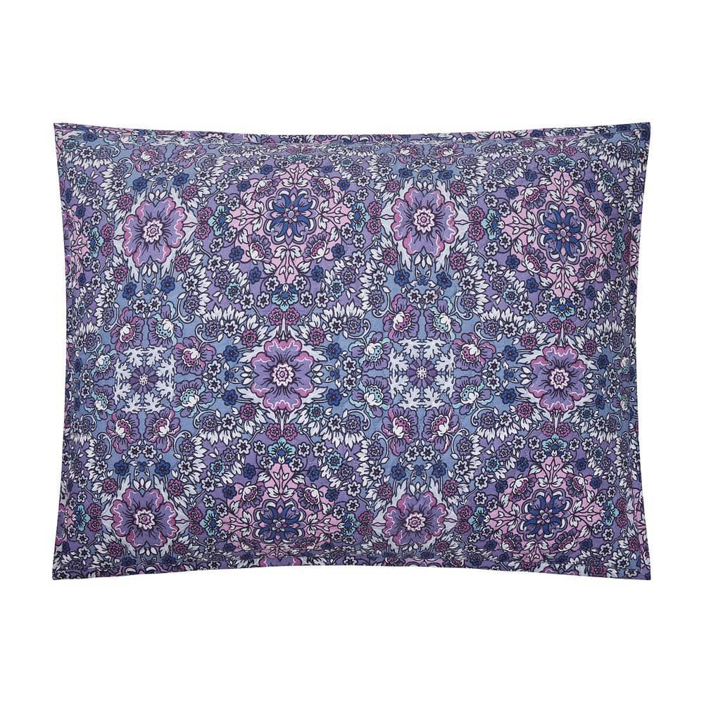 Modern Heirloom Lavender Florals 100% Cotton Purple Quilt Set
