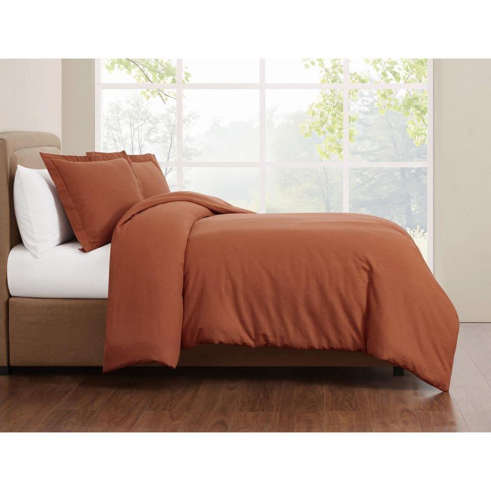 Brooklyn Loom Solid 100% Linen 3-Piece Comforter Set