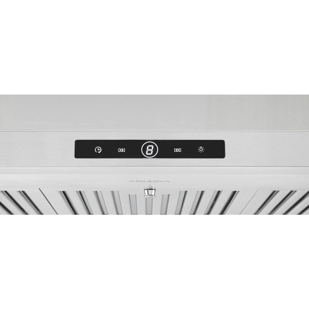 Ancona 36" Stainless Steel 600 CFM Convertible Wall Range Hood with Baffle Filter