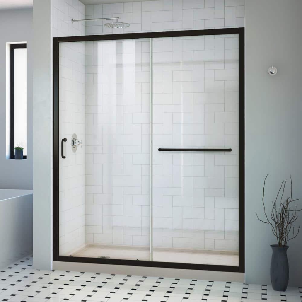 Infinity-Z 60" W x 74.75" H Framed Sliding Shower Kit