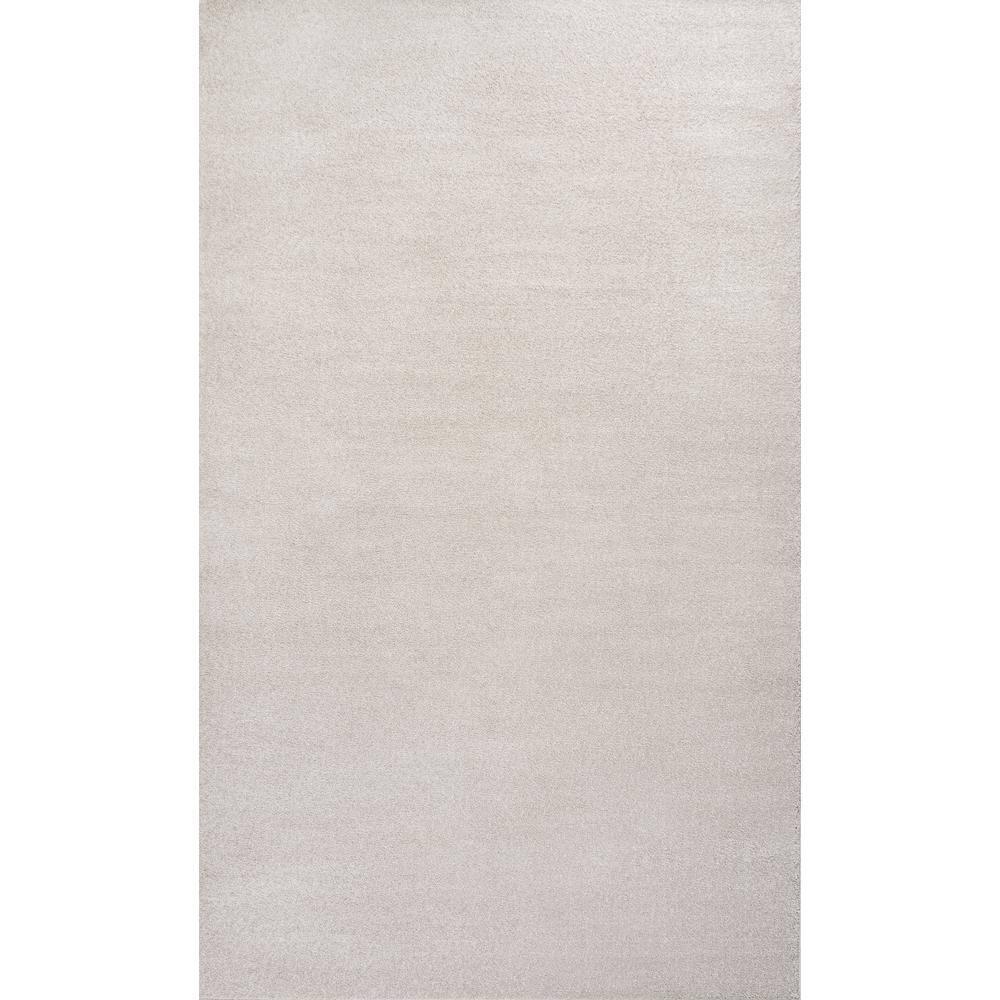 10' X 14' Rectangle Haze Solid Low-Pile Area Rug , Ivory - JONATHAN Y