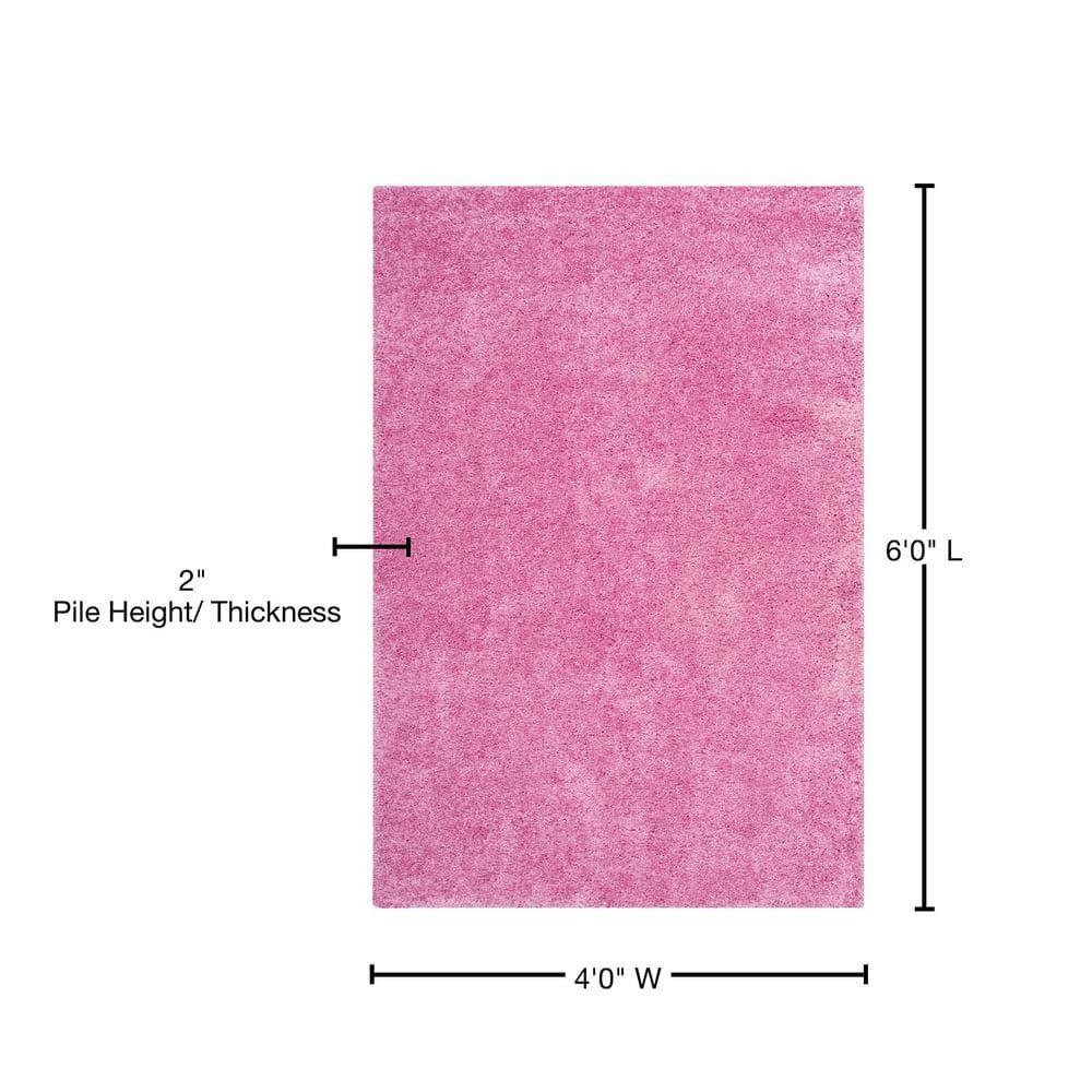 Shag SG151 Power Loomed Indoor Area Rug - Pink - 4'x6' - Safavieh.