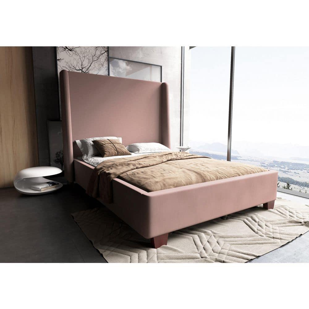 Full Parlay Upholstered Bed Blush - Manhattan Comfort