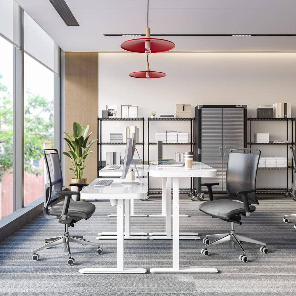 airLIFT 48" W Electric Adjustable Height Tempered Glass Desk