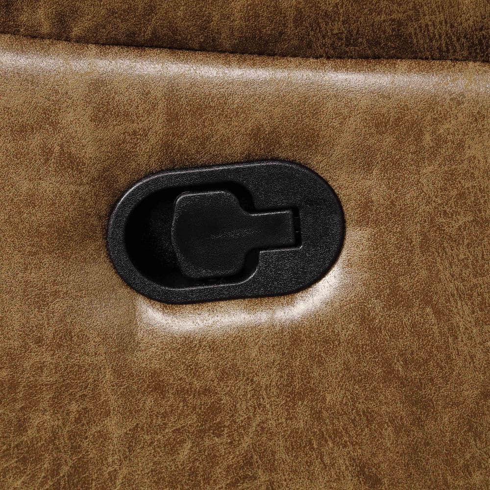 Furniture of America Ranshell 2-Piece Faux Leather Sofa Set in Brown
