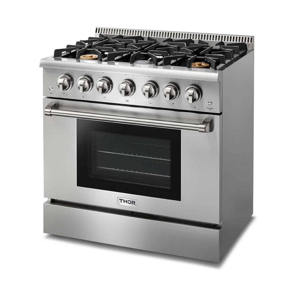 Thor Kitchen 36 Inch Professional Gas Range in Stainless Steel-HRG3618U