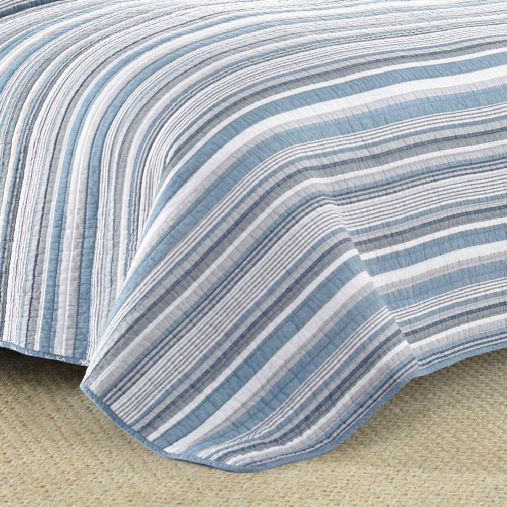 Nautica Nautica Jettison Cotton Reversible Blue Quilt Set