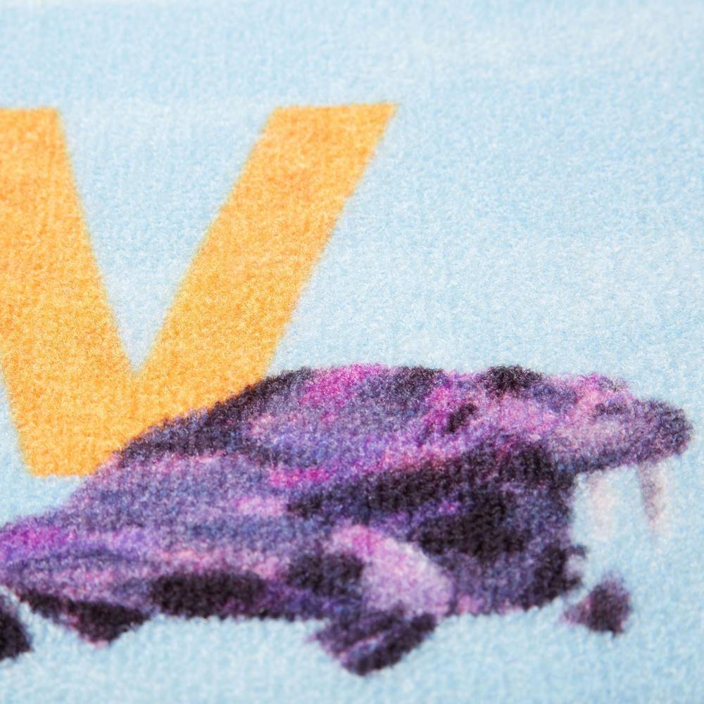 Eric Carle Alphabet Zoo Blue Area Rug