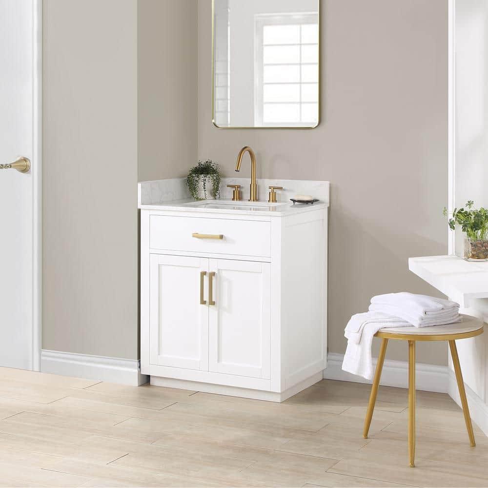 Altair 30" Single Bathroom Vanity in White without Mirror