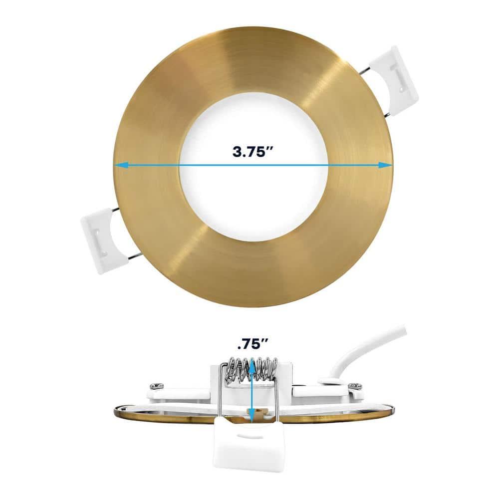 Luxrite LR23751 LR23857-1PK 3'' Tunable Color Temperature Dimmable Air-Tight IC Rated LED Canless Recessed Lighting Kit