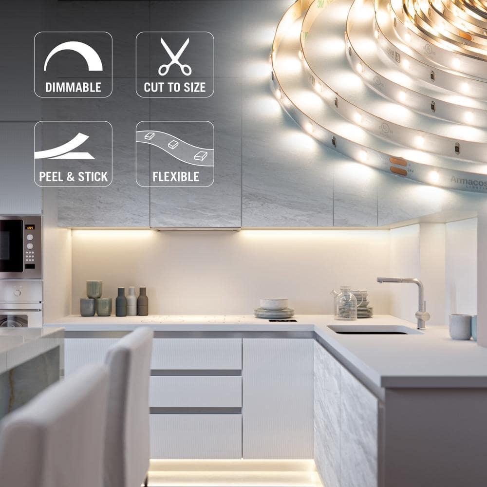 Armacost Lighting RibbonFlex Pro, 24V, 2700K, 30LEDs/M, IP20, 5M Under Cabinet Strip Light 134230