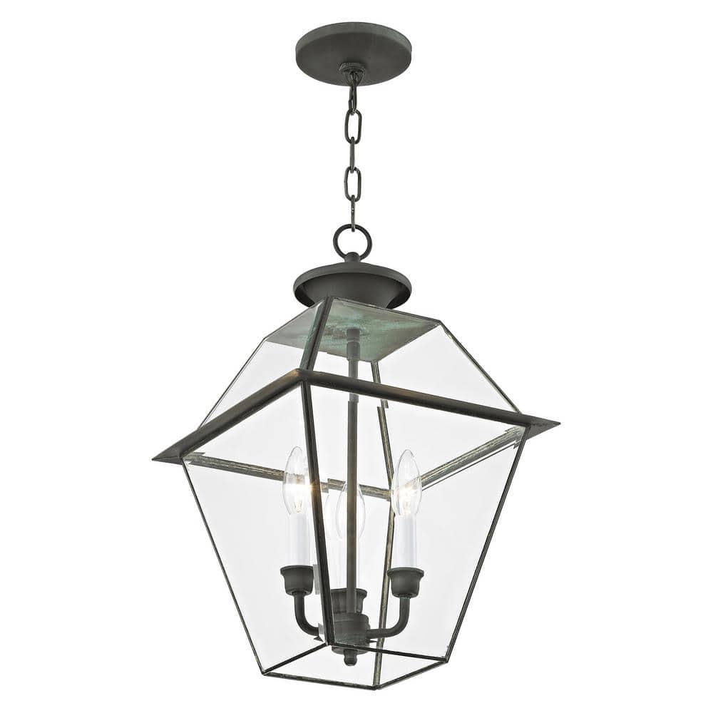 Livex Lighting Westover 3 Light Outdoor Chain Lantern