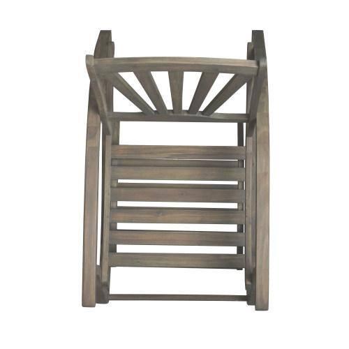 Highland Dunes Outdoor Cathleen Rocking  Solid Wood Chair