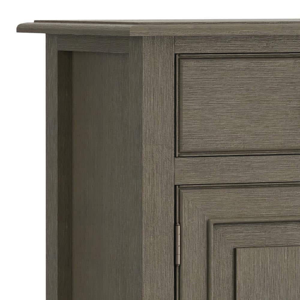 Simpli Home Connaught 40"W Solid Wood 2-Shelf Entryway Storage Cabinet with 2 Storage Drawers