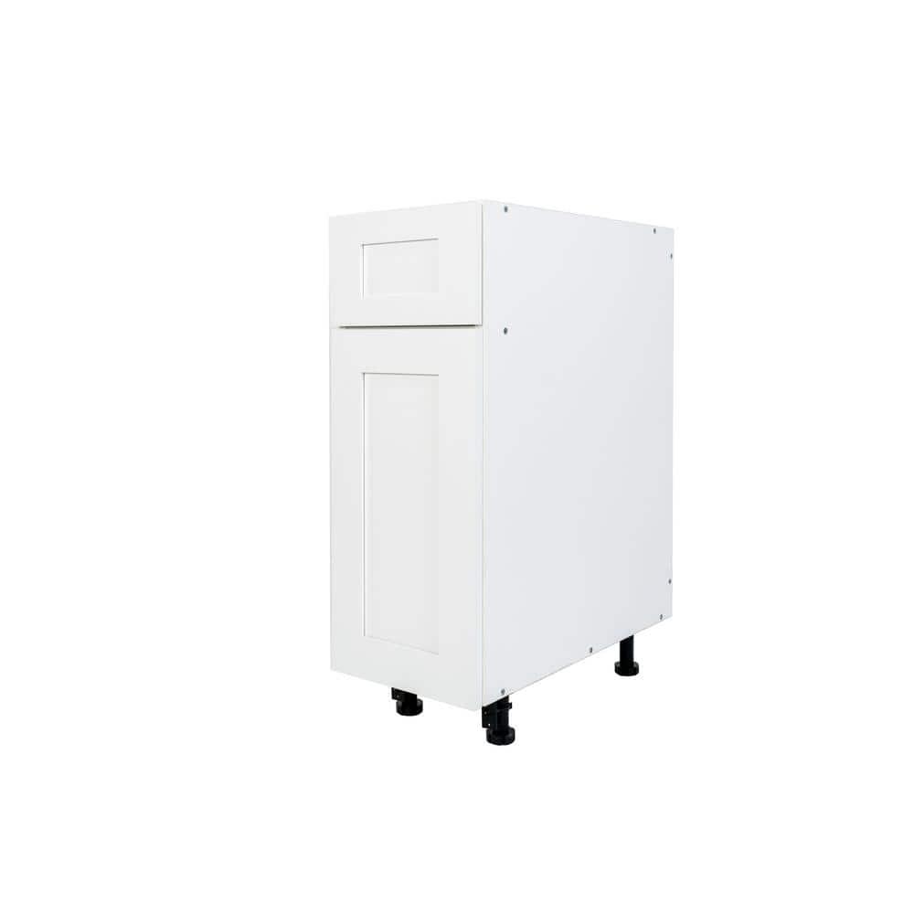 Cambridge Quick Assemble Modern Style, Shaker White 15 in. Base Kitchen Cabinet,1 Drawer