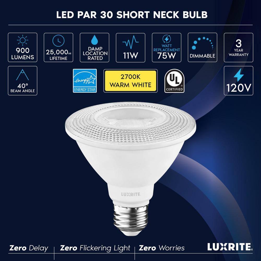 75 Watt Equivalent PAR30 E26/Medium (Standard) Dimmable LED Bulb