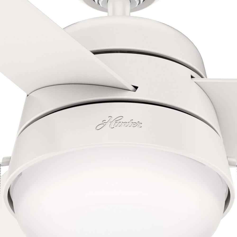 Hunter Fan 52" Aker 3 - Blade Indoor Standard Ceiling Fan with Pull Chain and Light Kit Included