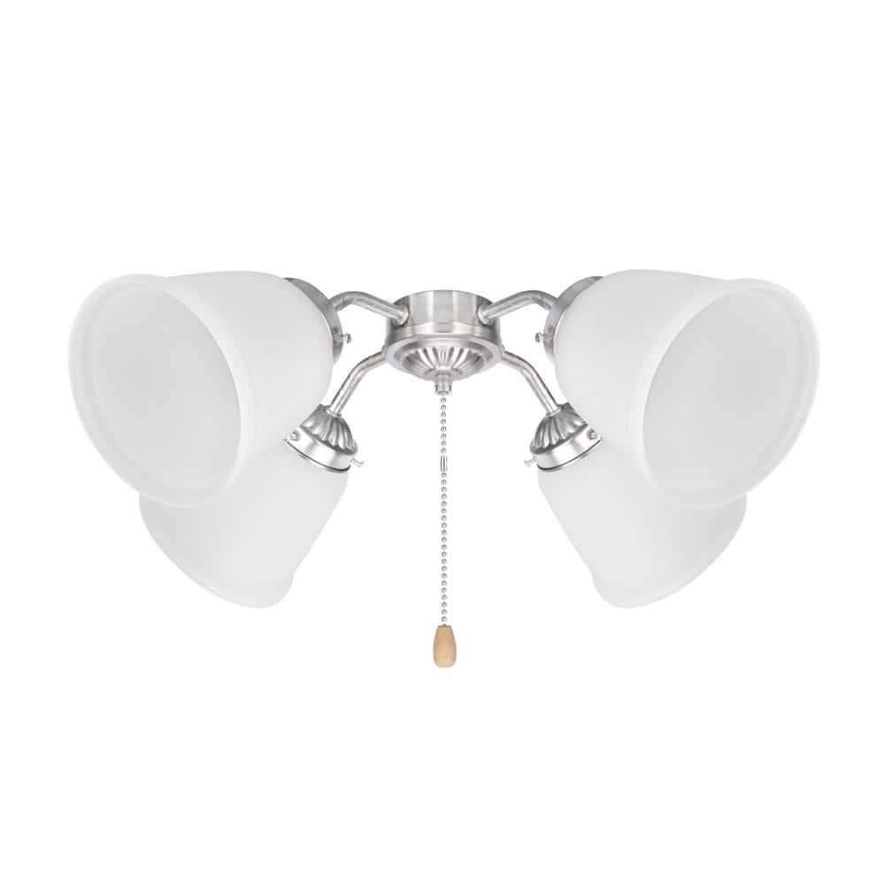 Aspen Creative 23045-4 Transitional Style Bell Shaped Frosted Replacement Glass Shade, 2-1/4" Fitter Size, 4-5/8" high x 4-5/8" diameter, 4 Pack
