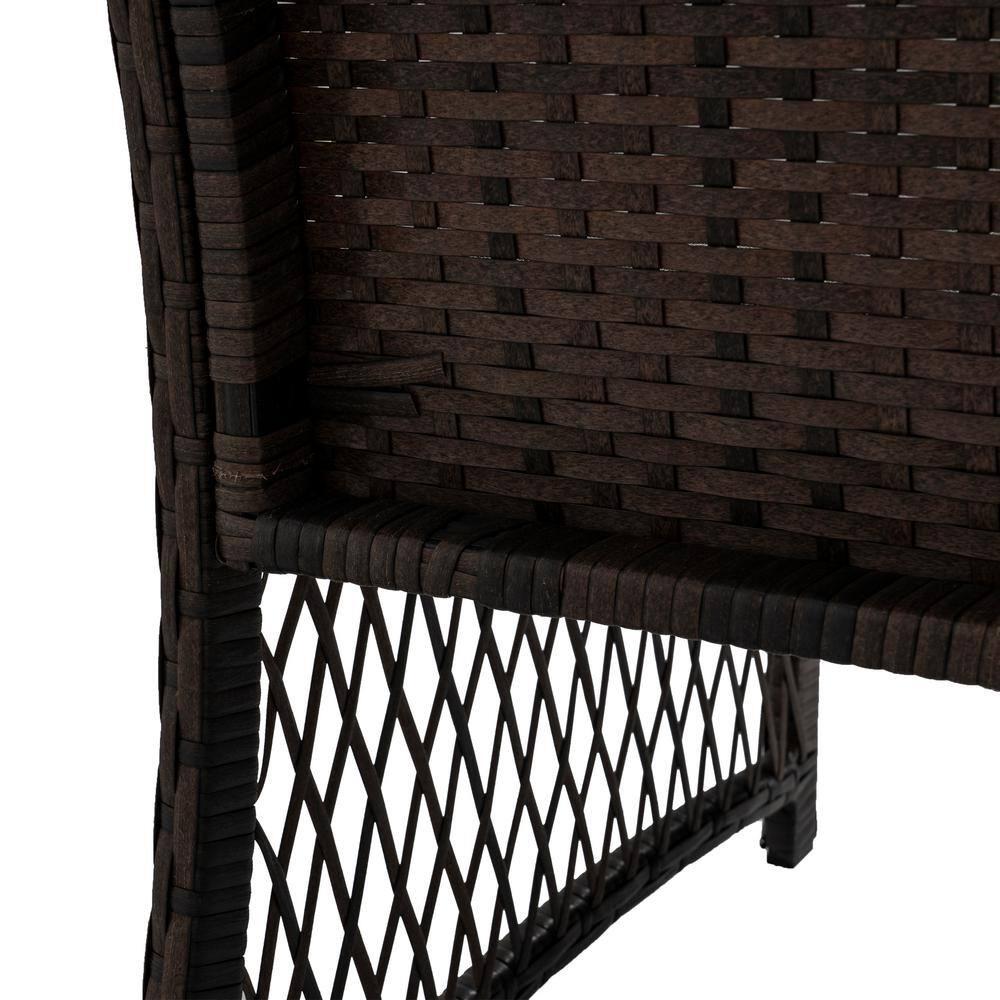 Polytrends Heritage Outdoor 3-piece Wicker Bistro Patio Set Coffee/Beige
