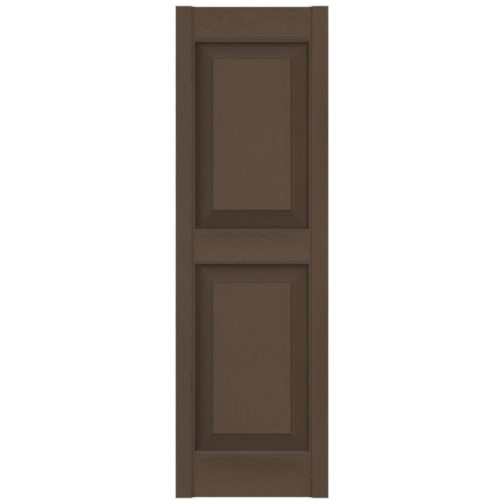 Builders Edge Builders Edge, TailorMade Two Equal Panels, Raised Panel Shutters, Includes Matching Installation Spikes (Per Pair)
