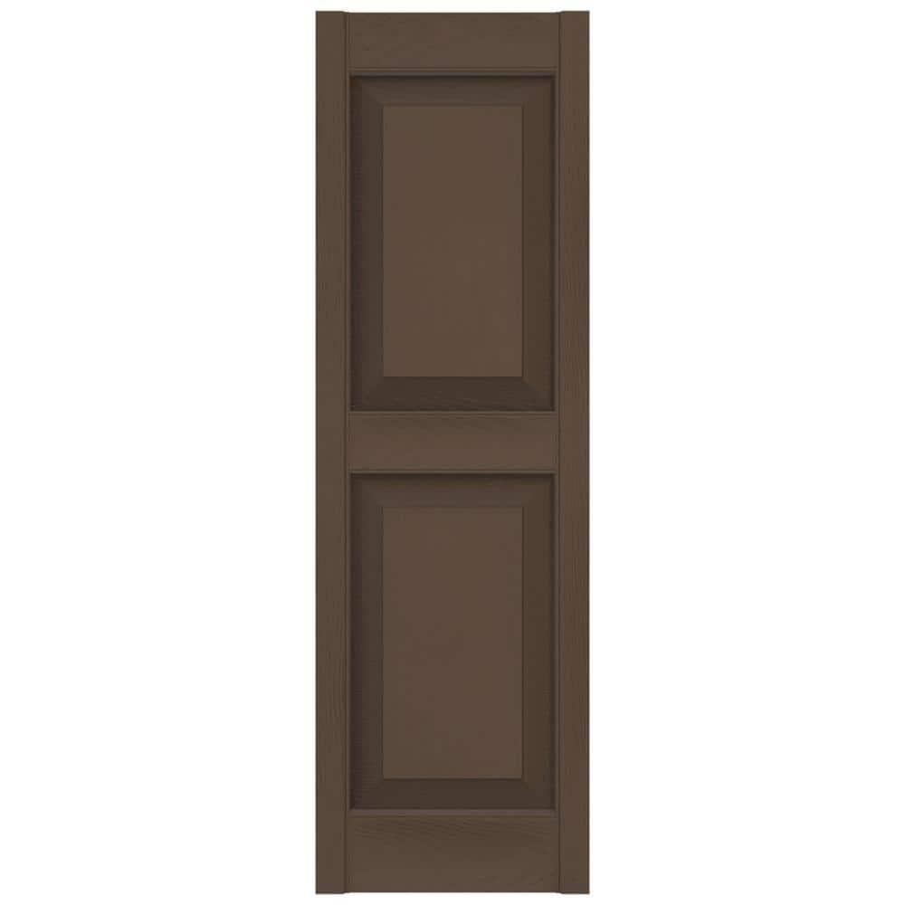 Builders Edge, TailorMade Two Equal Panels, Raised Panel Shutters, Includes Matching Installation Spikes (Per Pair) | Wayfair