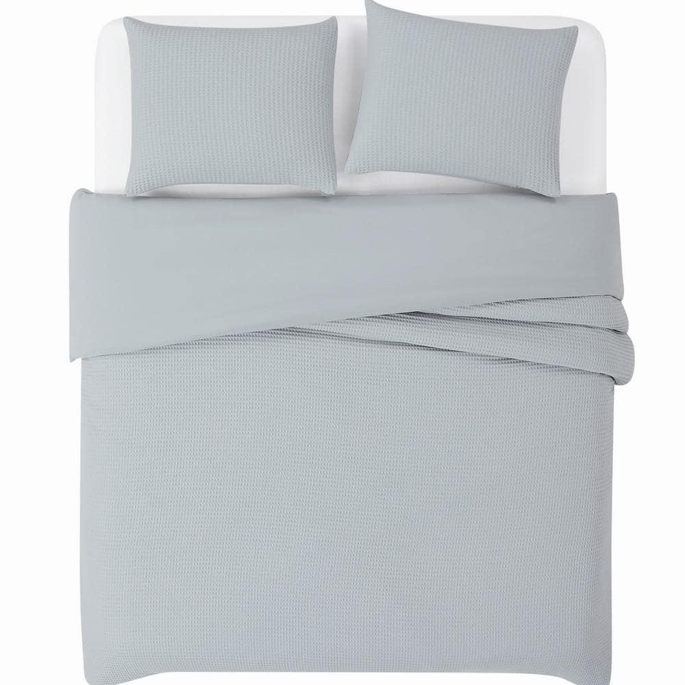 Cannon 2pc Twin/Twin XL Heritage Cotton Waffle Comforter Set Gray