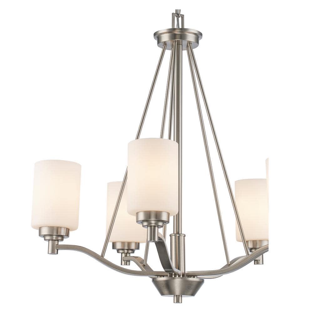 Trans Globe Lighting 70525 Mod Pod 5 Light 25" Wide Chandelier - Nickel