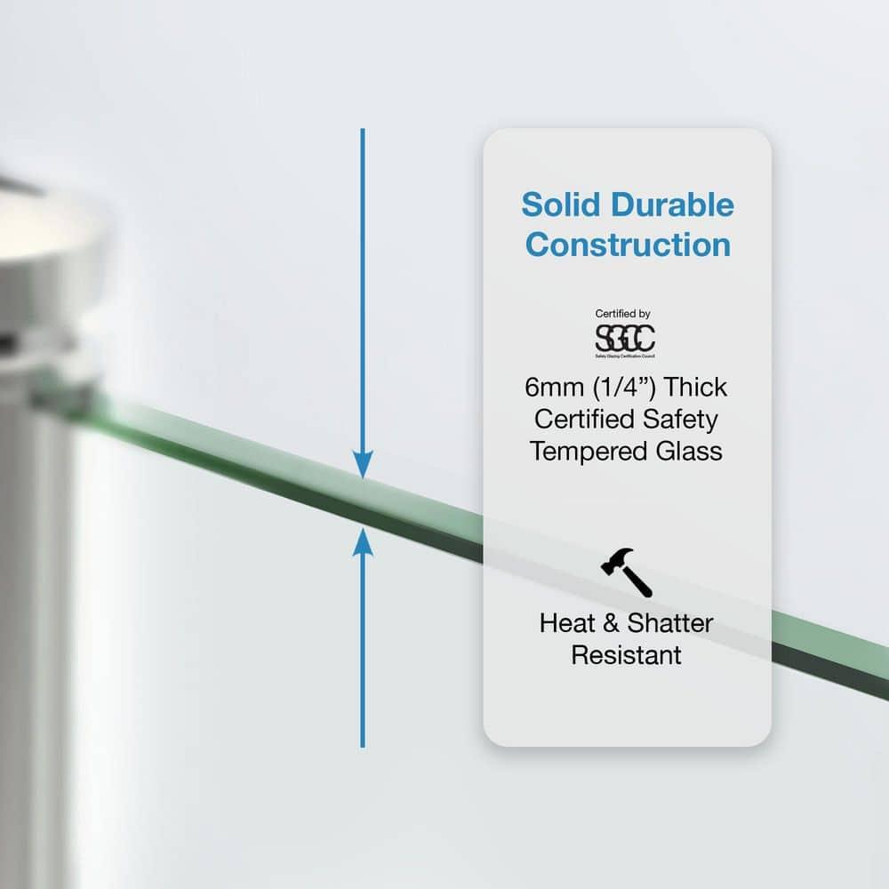 OVE Decors Breeze 35 in. Round Shower Kit w/ Clear, Base