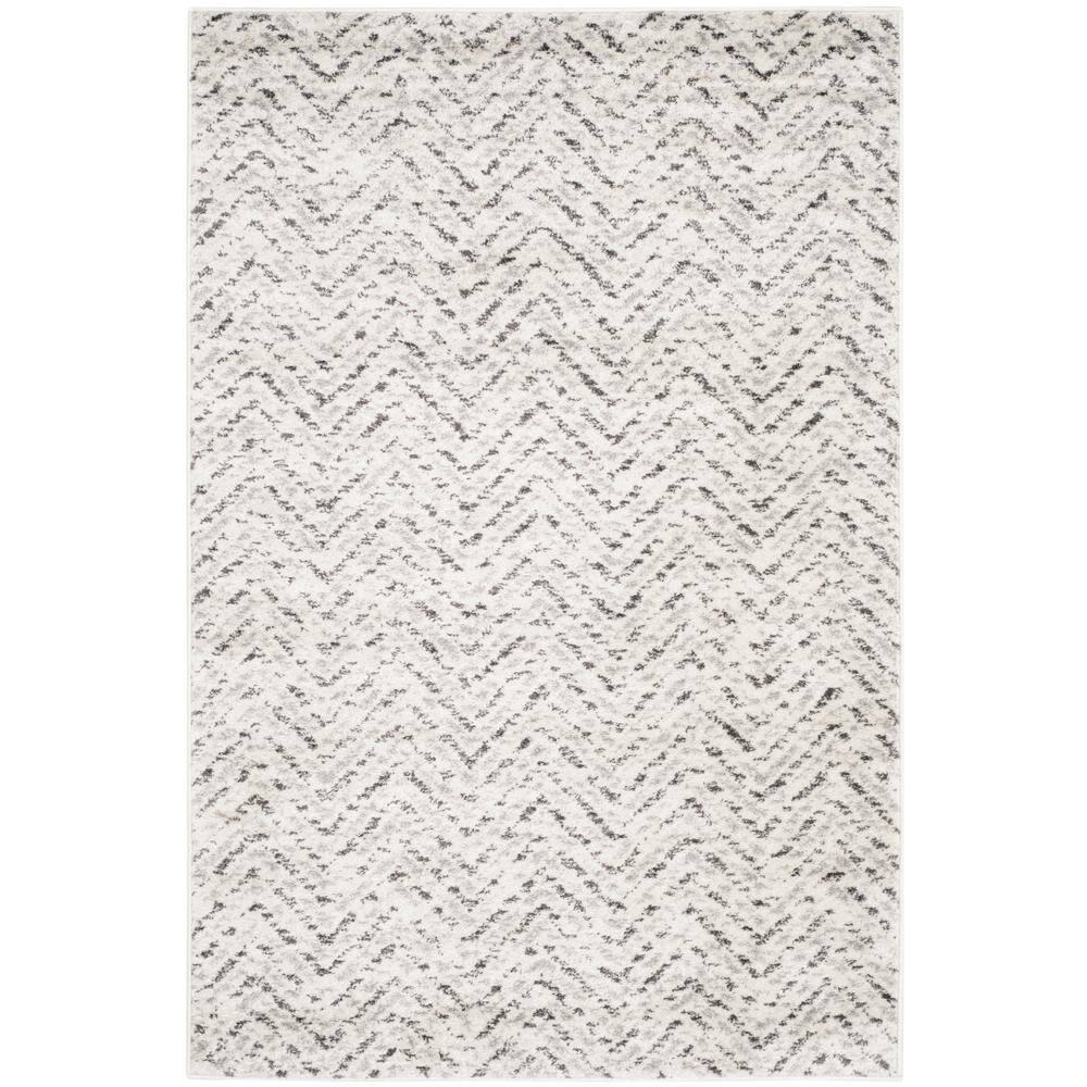 Adirondack ADR104 Power Loomed Area Rug - Ivory/Charcoal - 4'x6' - Safavieh.