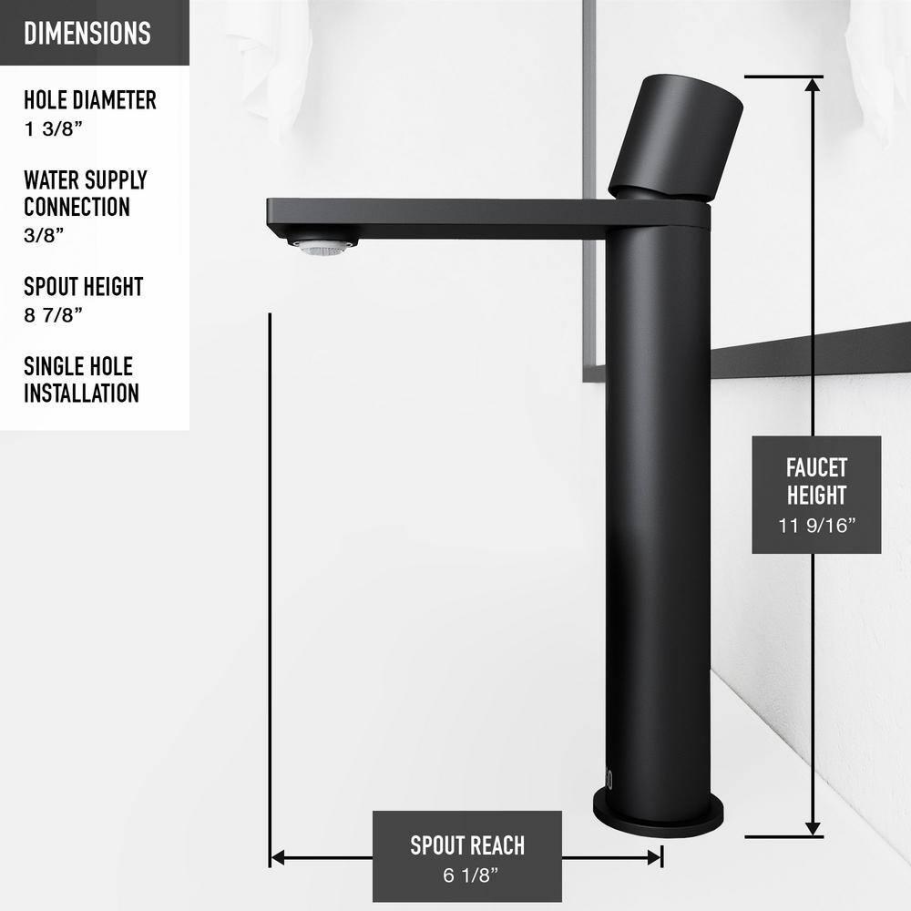 Gotham 12" H Single Handle Vessel Sink Bathroom Faucet