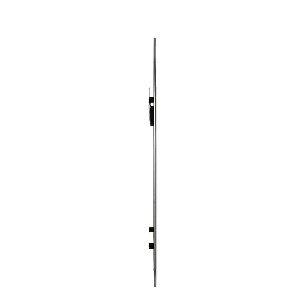 34" x 36" Hubba Arched Mirror Metallic Titanium - Umbra: Modern Oval Wall Mount, No Assembly, Steel Frame