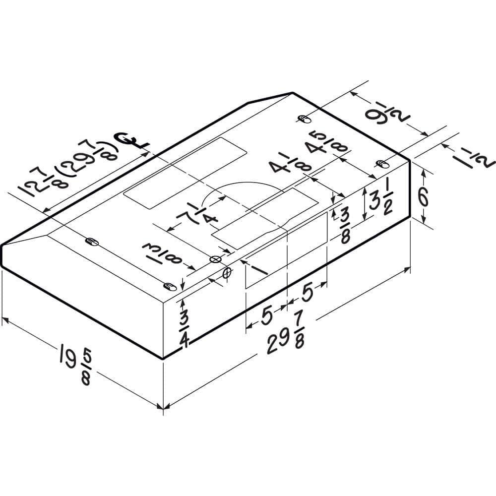 Broan NuTone 30" Stainless Steel 375 CFM Convertible Under Cabinet Range Hood
