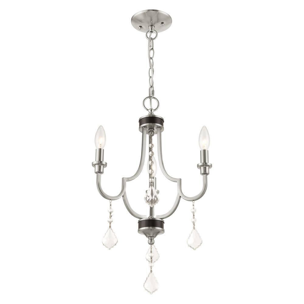 Livex Lighting Glendale 3 - Light Chandelier in  Brushed Nickel