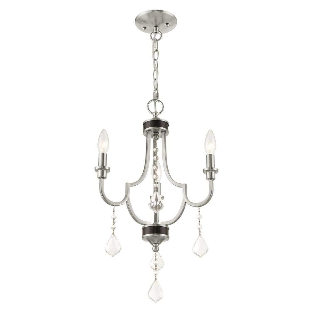 Livex Lighting Glendale 3 - Light Chandelier in  Brushed Nickel