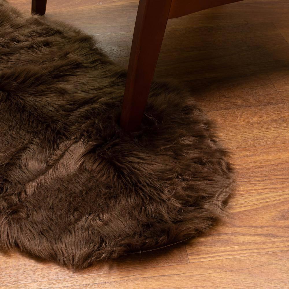 Super Area Rug Glam Solid Print Shag Area Rug, 2' x 4'