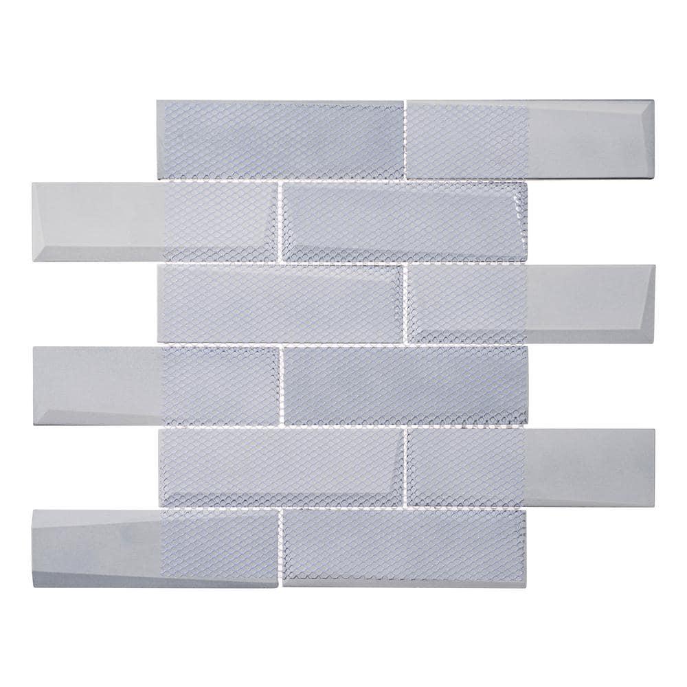 Andova Daazen 2" x 6" Glass Mosaic Kitchen Backsplash, Bathroom, Shower, Wall and Floor Tile