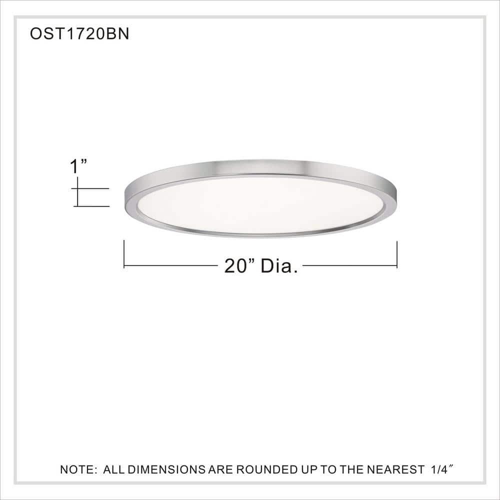 Quoizel Lighting Outskirts 1 - Light Flush Mount in  Brushed Nickel
