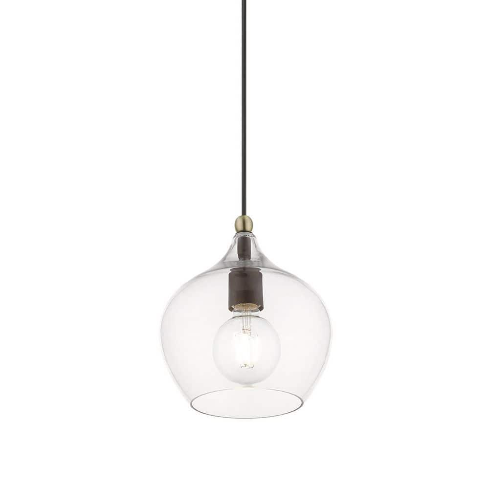Livex Lighting Aldrich 1 - Light Pendant in  Bronze/Antique Brass