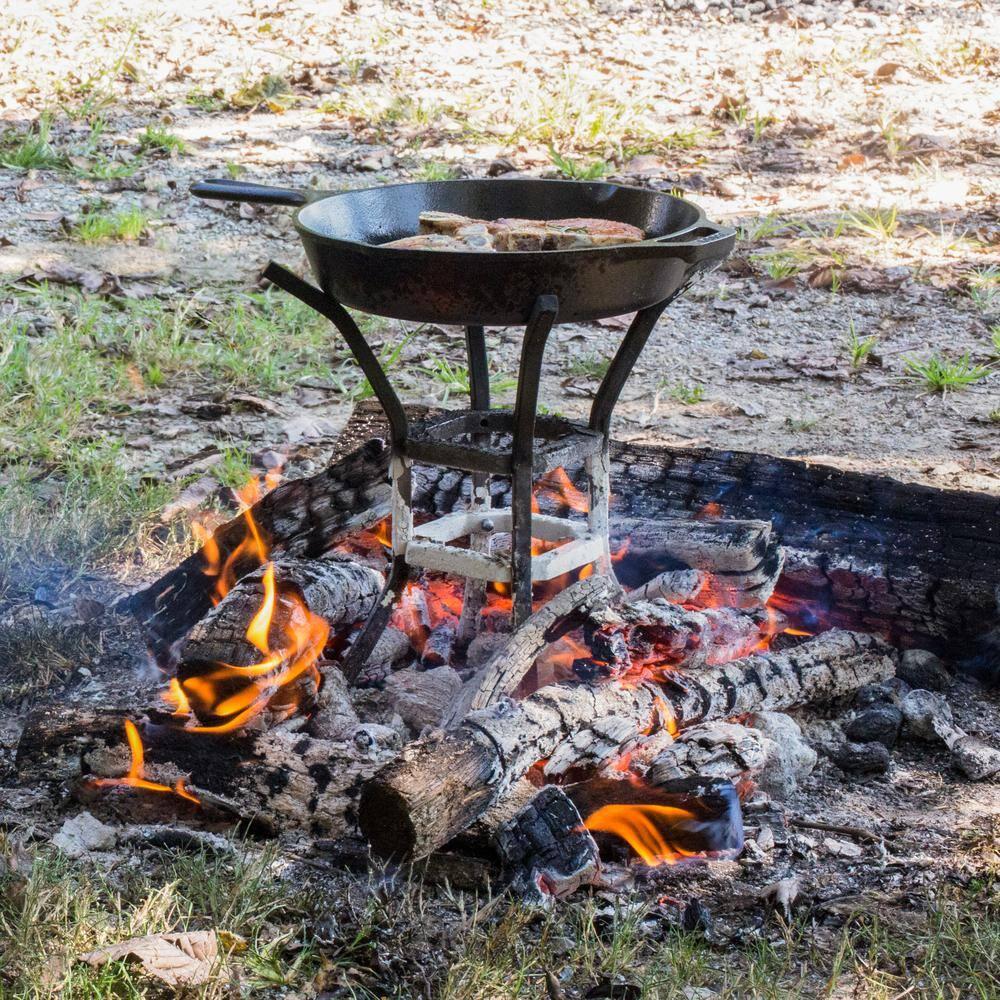 Lodge 13.75" x 1.50" Cast Iron Fire Pit with Cook Stand